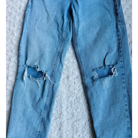 Wild Fable Womens Super High Rise Distressed Mom Medium Wash Cotton Jeans Small - Picture 6 of 13